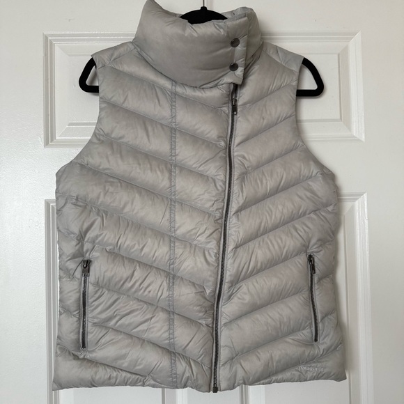 Patagonia W’s Prow Duck Down Vest in Light Gray Size Large - Picture 1 of 10